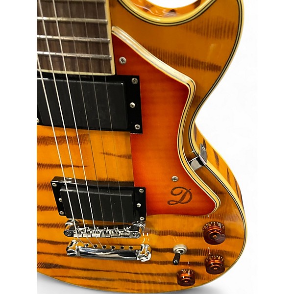 Used Flaxwood LAINE Orange Solid Body Electric Guitar