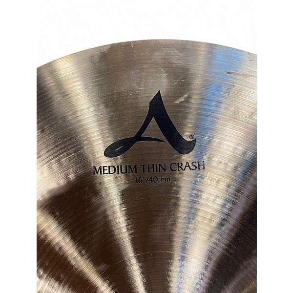 Used Zildjian 16in A Series Medium Thin Crash Cymbal