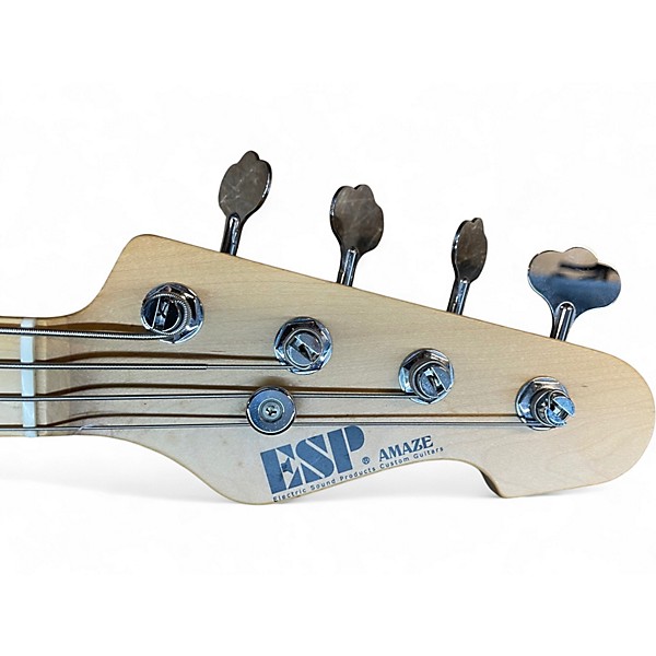 Used ESP amaze custom shop Natural Electric Bass Guitar