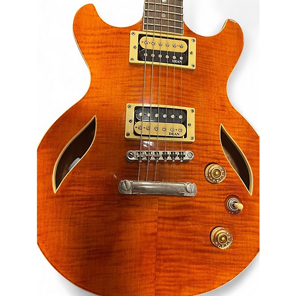 Used Dean Sarasota Trans Amber Solid Body Electric Guitar