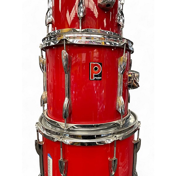 Used Premier 5 Piece ELITE CHERRY RED Drum Kit