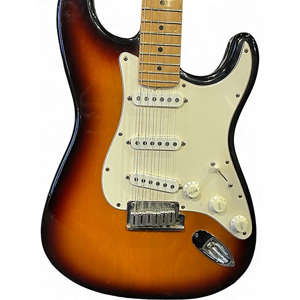 Vintage 1995 Fender Standard Stratocaster 2 Color Sunburst Solid Body Electric Guitar