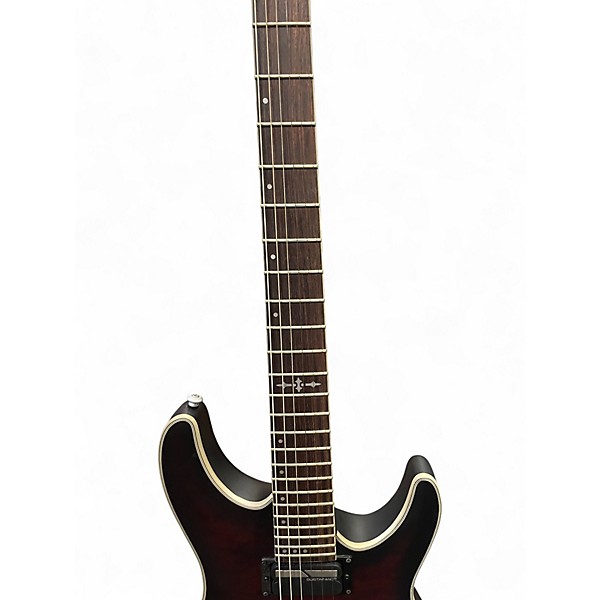 Used Schecter Guitar Research C1 FR-S PLATINUM Red Solid Body Electric Guitar