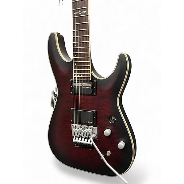 Used Schecter Guitar Research C1 FR-S PLATINUM Red Solid Body Electric Guitar