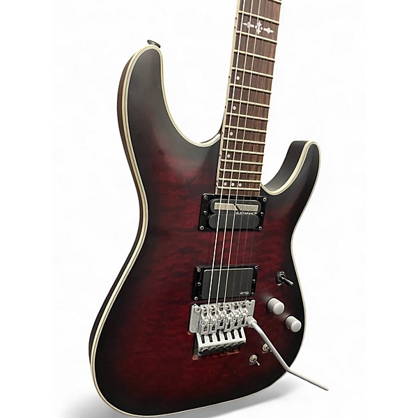 Used Schecter Guitar Research C1 FR-S PLATINUM Red Solid Body Electric Guitar