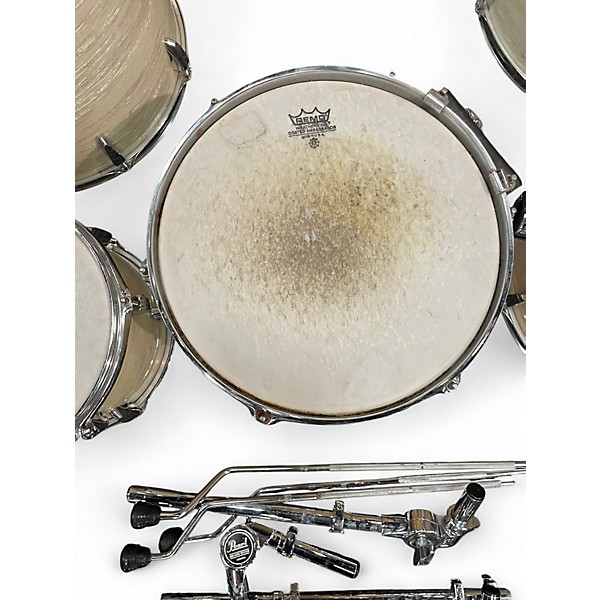Used 2000s Pearl 6 Piece EXPORT SERIES DRUMS Pearl White Drum Kit