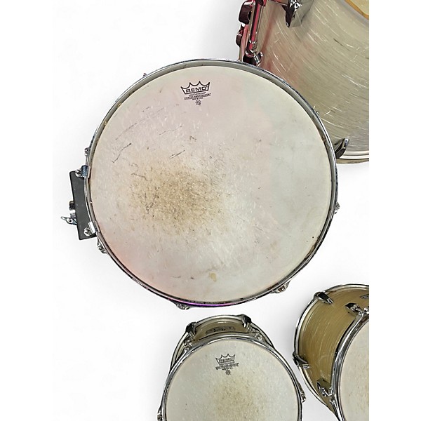 Used 2000s Pearl 6 Piece EXPORT SERIES DRUMS Pearl White Drum Kit