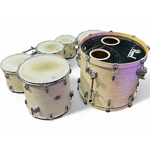 Used 2000s Pearl 6 Piece EXPORT SERIES DRUMS Pearl White Drum Kit