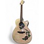 Used Luna Flora Rose Natural Acoustic Electric Guitar thumbnail
