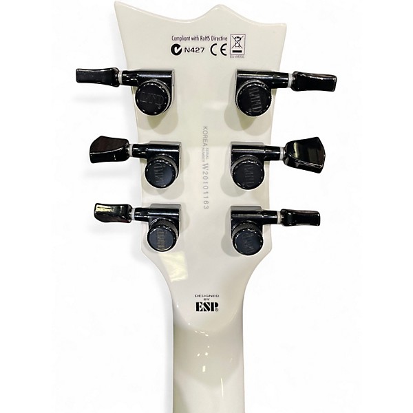 Used ESP LTD James Hetfield Signature Iron Cross Arctic White Solid Body Electric Guitar