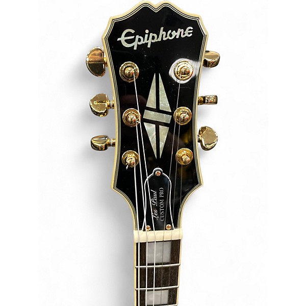 Used Epiphone Les Paul Custom Pro BLACK Solid Body Electric Guitar