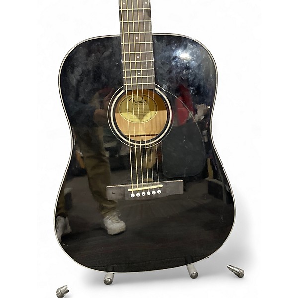 Used Fender CD60 Dreadnought Black Acoustic Guitar