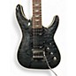 Used Schecter Guitar Research Omen Extreme FR TRANSPARENT BLACK Solid Body Electric Guitar
