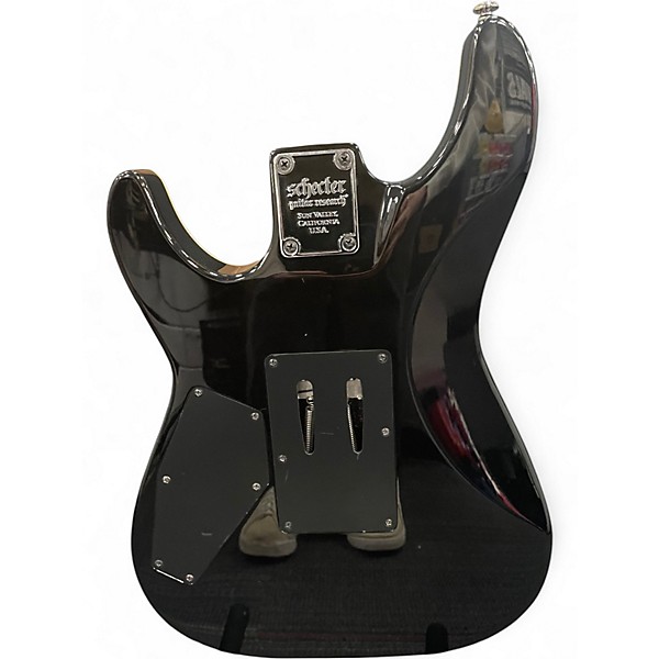 Used Schecter Guitar Research Omen Extreme FR TRANSPARENT BLACK Solid Body Electric Guitar