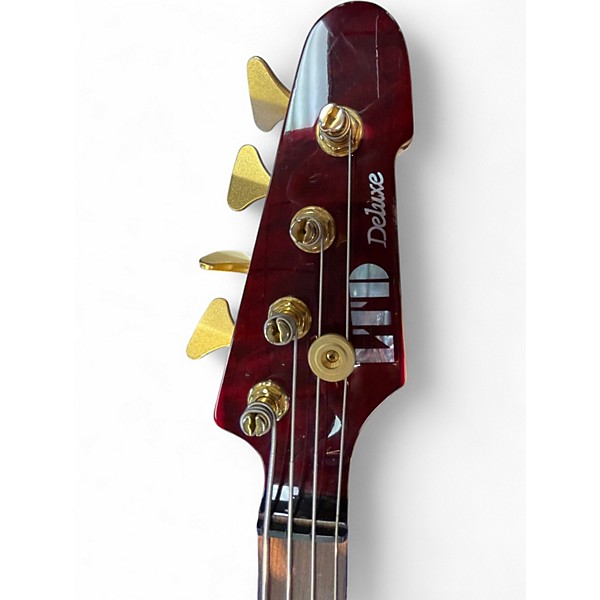 Used ESP LTD J1004 Quilted Red Electric Bass Guitar