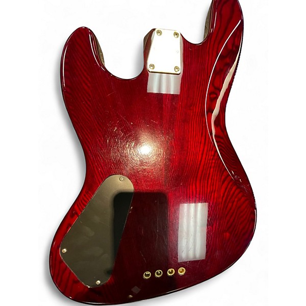 Used ESP LTD J1004 Quilted Red Electric Bass Guitar