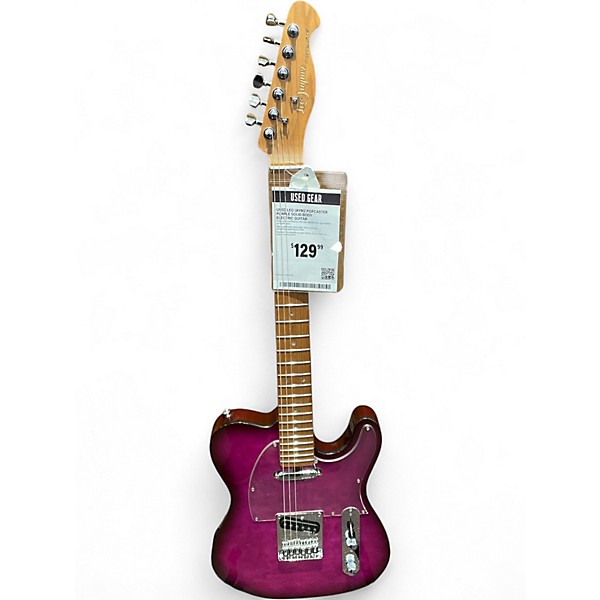 Used Leo Jaymz POPCASTER Purple Solid Body Electric Guitar