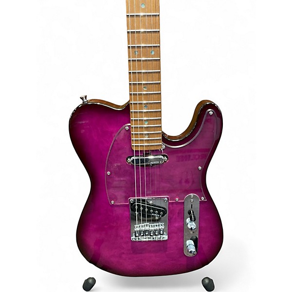 Used Leo Jaymz POPCASTER Purple Solid Body Electric Guitar
