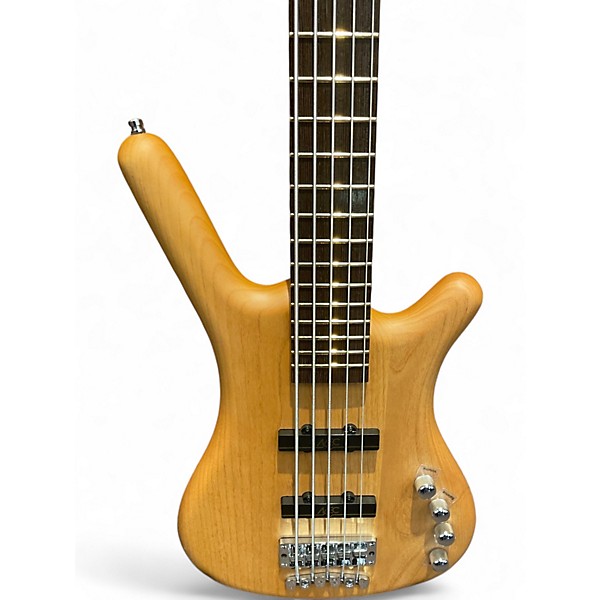 Used Warwick Corvette 5 String Natural Electric Bass Guitar