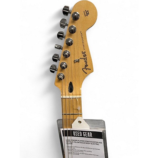 Used Fender Player Stratocaster HSS ANTIQUE YELOW Solid Body Electric Guitar