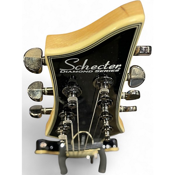 Used Schecter Guitar Research OMEN EXTREME 7 QUILTED SILVER BURST Solid Body Electric Guitar