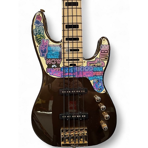 Used Jackson Adam Blackston Glady Black Stone Electric Bass Guitar