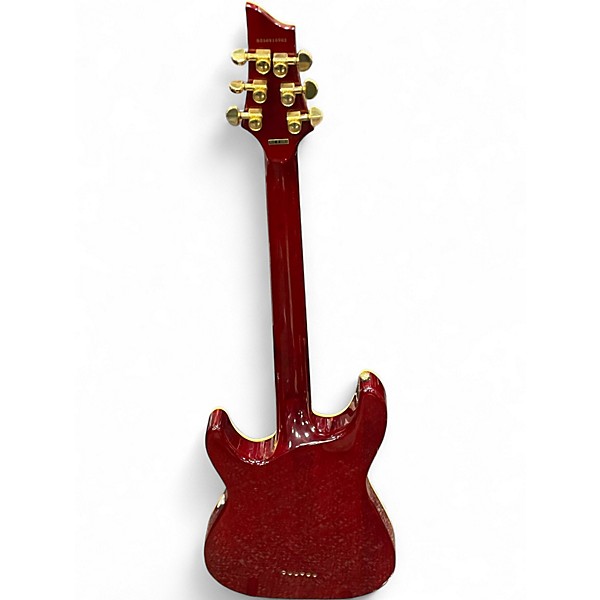 Used Schecter Guitar Research C/SH1 Trans Red Hollow Body Electric Guitar