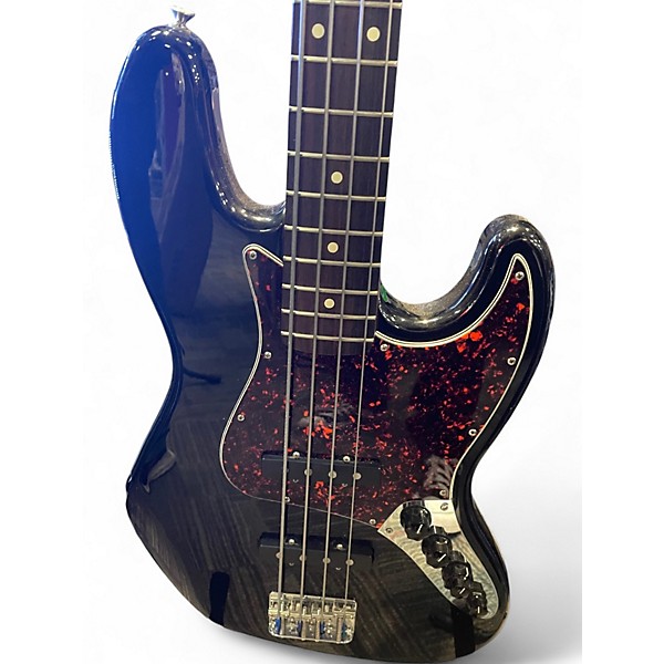 Used Fender Deluxe Active Jazz Bass Black Electric Bass Guitar