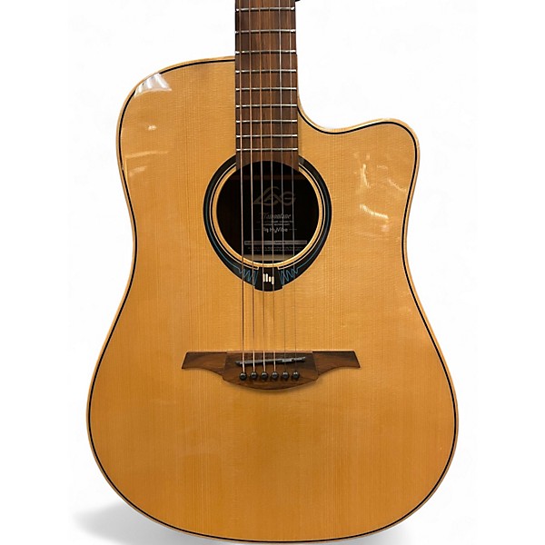 Used Lag Guitars THV20DCE HYVIBE Natural Acoustic Electric Guitar