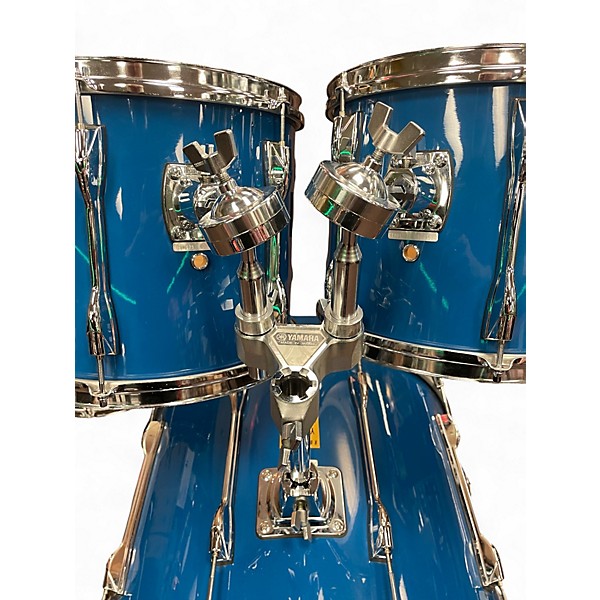 Vintage 1980s Yamaha 5 Piece ROCK TOUR CUSTOM BLUE Drum Kit