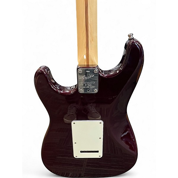 Vintage 1994 Fender Standard Stratocaster Midnight Wine Solid Body Electric Guitar