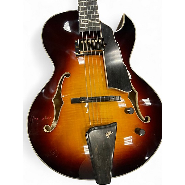 Used Eastman AR480CE 2 Tone Sunburst Hollow Body Electric Guitar