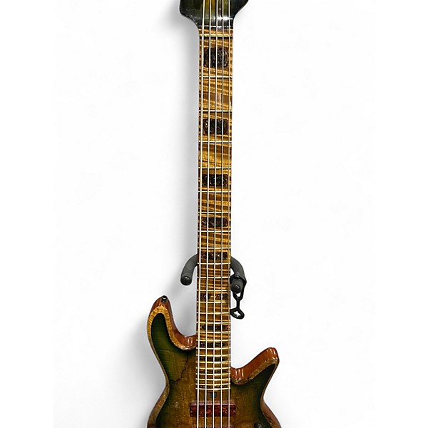 Used Leones Krugeri Custom 5 Trans Green Electric Bass Guitar