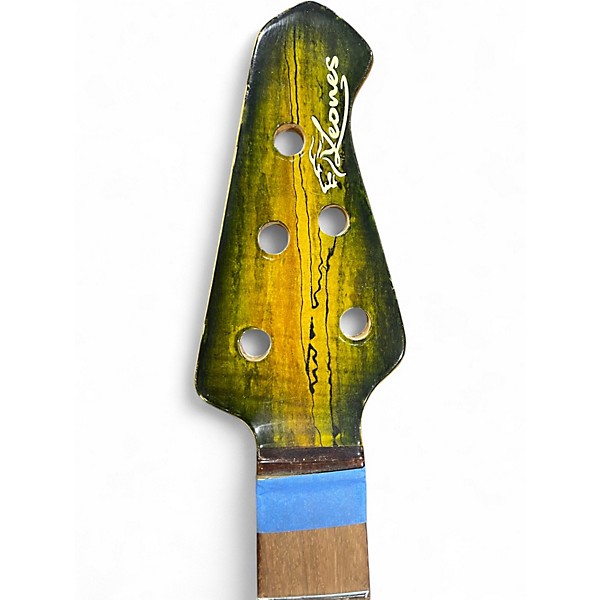 Used Leones Krugeri Custom 5 Trans Green Electric Bass Guitar