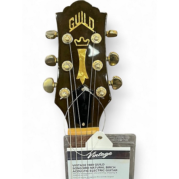 Vintage 1989 Guild Songbird Natural Birch Acoustic Electric Guitar