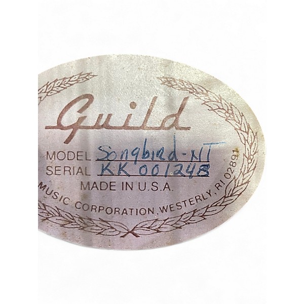 Vintage 1989 Guild Songbird Natural Birch Acoustic Electric Guitar