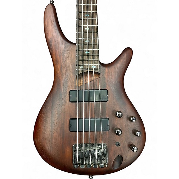 Used Ibanez SR505 5 String Walnut Electric Bass Guitar