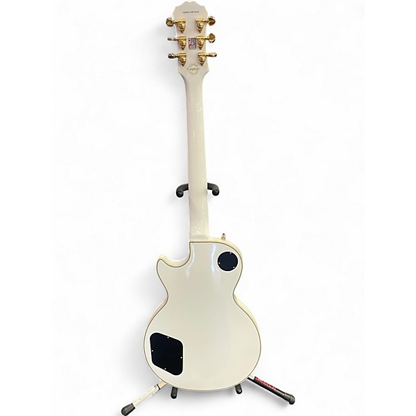 Used Epiphone Les Paul Custom White Solid Body Electric Guitar