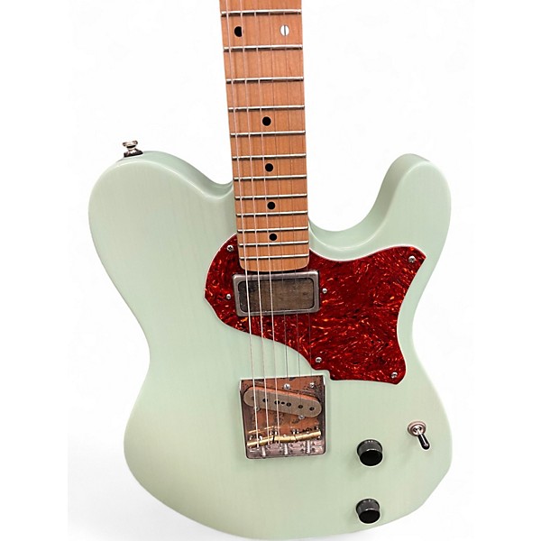 Used 2014 Echopark Clarence Gold Coil Telecaster Seafoam Green Solid Body Electric Guitar