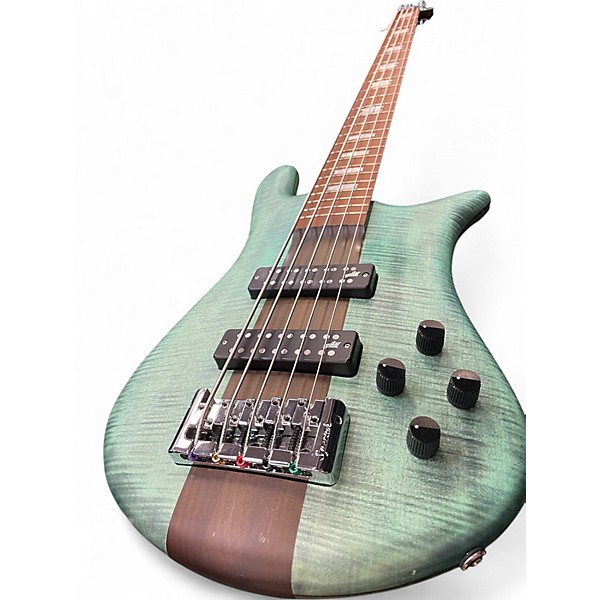 Used Spector EURO 5RST TURQUOISE TIDE Electric Bass Guitar