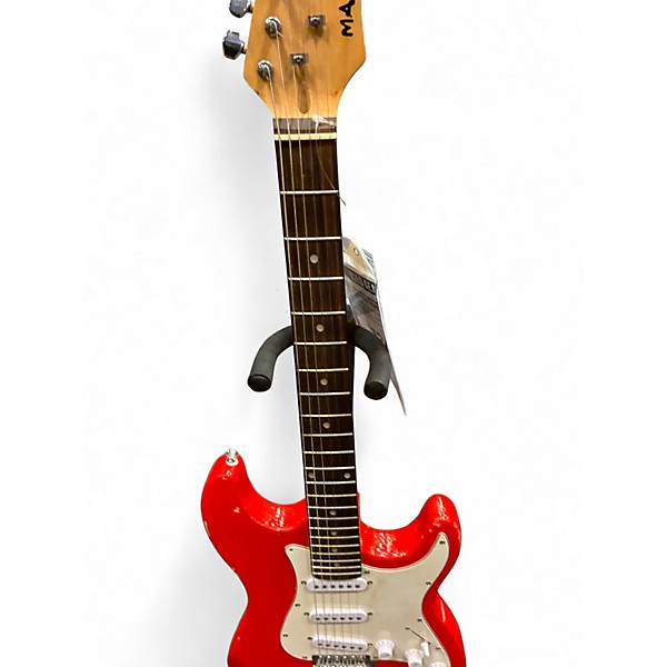 Used Mahar STRATOCASTER Red Solid Body Electric Guitar