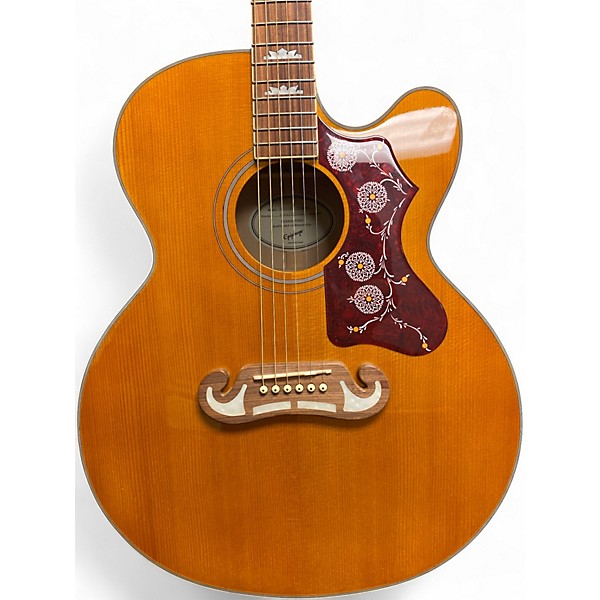 Used Epiphone J200EC STUDIO Natural Acoustic Electric Guitar