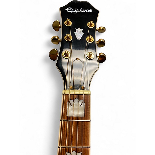 Used Epiphone J200EC STUDIO Natural Acoustic Electric Guitar