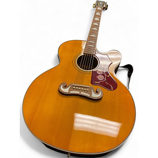 Used Epiphone J200EC STUDIO Natural Acoustic Electric Guitar