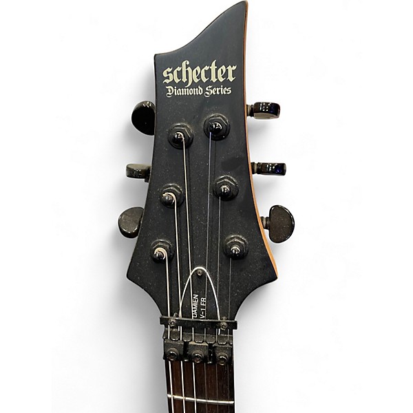 Used Schecter Guitar Research Damien V1 Black Solid Body Electric Guitar