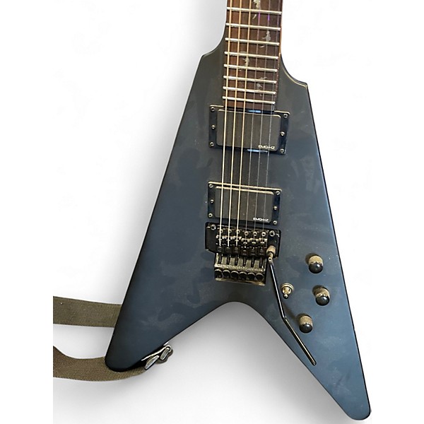 Used Schecter Guitar Research Damien V1 Black Solid Body Electric Guitar