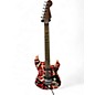 Used 2021 EVH Striped Series Frankie Red with Black and White Stripes Solid Body Electric Guitar thumbnail