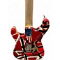 Used 2021 EVH Striped Series Frankie Red with Black and White Stripes Solid Body Electric Guitar