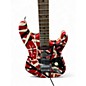 Used 2021 EVH Striped Series Frankie Red with Black and White Stripes Solid Body Electric Guitar