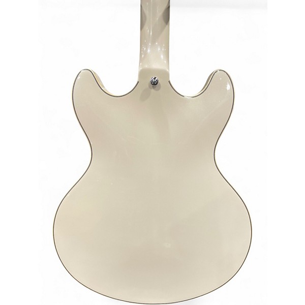 Used D'Angelico Premier Series DC WHITE SPARKLE Hollow Body Electric Guitar